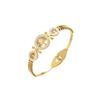 Pulsera de Acero de Titanio con Diseño Micro-incrustado Finamente Pulido de Moda Europea y Americana Transfronteriza para Mujer Recortada Flor de Cuatro Hojas de Alto Brillo Lujo