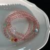 Pulsera de Cristal Explosiones de Piedra Natural Estilo Chino Nuevo Sensación Fresca Tres Anillos Cristal Fresa Hielo Blanco Ágata Roja Piedra Lunar para Mujer