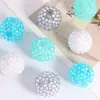 Nuevas Cuentas Sueltas de Bola de Discoteca de Color Mixto con Agujero Recto para Cadena de Teléfono Móvil DIY, Llavero, Cadena de Bolso, Accesorios de Joyería