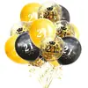 Combinación de traje de globos con confeti transfronterizo para 16 18 30 40 50 60 años, decoración para fiesta de cumpleaños de adultos