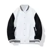 Chaqueta Retro para Hombre de Marca de Moda Blanco y Negro Estilo Americano, Chaqueta de Béisbol Delgada con Bloques de Color para Primavera y Verano Moda de Calle