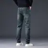 Ropa Popular para Hombre / Novedad Primavera 2026 Jeans de Algodón Elástico para Hombre, Corte Ajustado Elástico, Estilo de Negocios Ligero, Pantalones Largos Rectos Ajustados