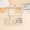 Caja de Almacenamiento de Joyería de una Sola Capa Transfronteriza Ventana de Terciopelo Acrílico Anillos Aretes Aretes Almacenamiento y Organización de Joyería