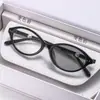 Gafas Graduadas Fotocromáticas con Montura Ovalada, Lentes Lisos que Hacen que el Rostro Parezca Más Pequeño, Gafas Graduadas Retro con Montura de Leopardo Coreana Transfronteriza