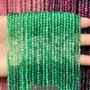 Cuentas pequeñas facetadas de turmalina natural degradada, cuentas sueltas de cristal turquesa, accesorios para joyería DIY, pulseras y collares de cuentas
