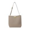 Bolsa de ombro transversal casual feminina, bolsa de balde com estampa de lichia simples e estilosa, estilo coreano, para todos os dias