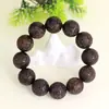 Pulsera de Talla en Madera de Ébano con Patrón de Ganoderma, Tamaño 20mm*12 Piezas, Joyería de Madera para Hombres y Mujeres, Venta al por Mayor desde el Fabricante