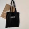 Verano Letras Simples Bolsa de Lona Portátil Cierre Bolso de Hombro Casual Bolsa de Tela Snack Compras Computadora Bolsa para Libros para Mujeres