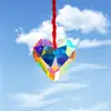 Atrapasol 45mm Corazón de Cristal Prisma Colgante Accesorios de Artesanía de Cristal Juguete de Piedra Preciosa de Cristal para Niños