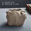 Vaso de Flor de Rocha Vulcânica de Hainan Grama Moeda Grama Moeda Vaso de Flor Hidropônico Pedra de Imitação Bonsai Suporte de Flor de Cerâmica Criativo Sem Furos