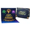 Cartão de Aniversário Estéreo 3D com Música, Luzes, Fogos de Artifício, Design de Bolo, Escultura Criativa de Papel Dobrado, Cartão de Presente para Professores