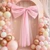 Laço de Rede para Casamento Europeu Decoração de Fundo para Arco de Casamento ao Ar Livre Enfeite de Laço de Natal