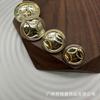 Botón Metálico Pequeño Fragante de Estrella de Cuatro Puntas para Traje Abrigo de Lana Tejido Botón Decorativo Sencillo Combinable Botón de Costura a Mano