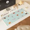 Alfombrilla de ratón estilo crema para niñas, alto valor estético, alfombrilla extragrande antideslizante para escritorio de teclado de computadora, alfombrilla de escritorio estilo Ins para oficina