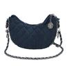 Bolso de Mezclilla para Mujer, Nuevo 2026 Moda Bolso Cruzado de Cadena Acolchado, Elegante Bolso de Media Luna Versátil para Verano Casual