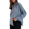Comércio exterior transfronteiriço Amazon europeu e americano outono/inverno 2026 nova jaqueta cardigã de manga comprida camisa listrada feminina rosa feminino