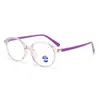 Nuevo lindo pequeño fresco color jalea montura redonda montura de gafas anti-luz azul los estudiantes pueden combinar miopía montura de gafas para niños