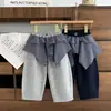 Conjunto Feminino 26 Outono Novo Estilo Coreano Cardigã Tricotado Cinza-Azul Colete Justo e Calça Saia Conjunto de Três Peças