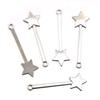 Viento Ins 22 estrella de cinco puntas mixta colgante de plata antigua DIY amuleto natural joyería creativa hecha a mano accesorios explosiones