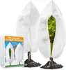 Cubierta de Protección contra Heladas para Plantas Invierno Árbol Calidez Cubierta Anticongelante Tela No Tejida Engrosada Tipo Cordón Cubierta de Protección contra Heladas para Plantas
