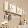 Blanco Lechoso Gancho Invisible Sin Taladrar Pared Trasera de Puerta de Baño Montado en Pared Perchero Plegable para Pasillo de Entrada