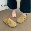 Sandálias Birkenstock de camurça retrô para mulheres, nova coleção primavera 2026, estilo casal, sola macia, confortáveis, versáteis, sandálias Birkenstock de bico semiaberto