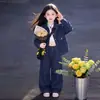 Conjunto de Mezclilla para Niñas Primavera y Otoño 2026 Nueva Moda Chaqueta de Mezclilla para Niños Conjunto de Dos Piezas para Niñas Mayores