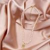 Nuevo Collar de Perlas Naturales de Agua Dulce Estrella Colgante en Forma de Corazón Collar de Perlas Diseño Nicho Sentido de Alta Gama Cadena para Suéter