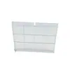 Vitrina transparente para fruterías, expositores para fondos falsos, estante para leche de supermercado, panel de base para expositor de congelador, estantería de niveles