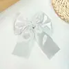 Grampo de Cabelo Laço Doce de Cetim Transfronteiriço Grampo de Cabelo de Camada Dupla Acessórios de Cabelo Estilo Ins Coreano Acessórios de Cabelo de Cor Pura