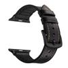 Nueva correa de cuero con adhesivo de silicona Crazy Horse compatible con Apple Watch 9/8/7/6/Ultra Retro