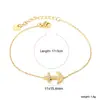 Joyas Transfronterizas Pulsera Cruzada con Circonita Ins Diseño de Nicho Corona Joyería de Mano Pulsera Chapada en Oro de 18K de Acero Inoxidable