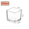 Pote Quadrado de Vidro Transparente, Castiçal de Vidro para Aromaterapia, Decoração Romântica de Mesa, Aquário de Vidro Hidropônico, Pote Quadrado Vazio para Vela