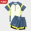 Traje de Banho Infantil, Tamanho Grande para Meninos, Traje de Banho Dividido Infantil Médio e Grande, Proteção Solar, Conjunto de Roupa de Banho de Secagem Rápida, Equipamento Profissional para Estudantes
