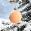 Bolas de Natal mais vendidas transfronteiriças, bolas de Natal aveludadas multicoloridas, pingentes para árvore de Natal, bolas penduradas, bolas decorativas de feriado, atacado em estoque