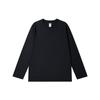 Comercio exterior transfronterizo otoño nuevo 230g algodón camiseta manga larga cuello redondo ropa camisa base blanca para hombre al por mayor