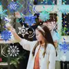 Tema de Inverno Floco de Neve Espiral Charm Floco de Neve Espiral Brilhante com Glitter Enfeite Pendente de Floco de Neve de Natal