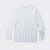 Camiseta Unisex de Algodón Puro Pesado 240g Cuello Redondo Manga Larga Color Sólido Holgada Puños Acanalados Camisa Base Moderna Otoño 24