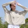 Ropa de Protección Solar con Estampado de Plátano para Mujer, de Longitud Media, Seda de Hielo, Protección UV, Ropa Fresca de Protección Solar para Hombre y Mujer, Moderna Seda de Hielo, Ropa de Protección Solar de Secado Rápido