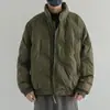 Nueva chaqueta acolchada de algodón para hombre, invierno, estudiante, moderna, holgada, cuello alto, chaqueta piloto engrosada, chaqueta acolchada de algodón casual para hombre