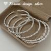 Pulsera hueca con mangas de cuerda de plata esterlina S925 para mujer, estilo nicho de alta gama, de la industria pesada de Corea del Sur.