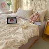 Juego de Edredón de Verano de Cuatro Piezas Edredón para Aire Acondicionado Edredón Fresco Estilo Dormitorio Juego Doble de Tres Piezas Edredón Delgado de Verano Lavable a Máquina a