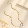 Nuevo Collar de Moda Europeo y Americano para Mujer Accesorios de Alto Nivel Sentido Diamante Amor Diseño de Lujo Ligero Regalo para Fiesta Festiva