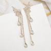 Aretes 2022 Serie Cadena Garra Super Flash Borla de Pedrería Aretes Colgantes Irregulares para Mujer Aretes Europeos y Americanos