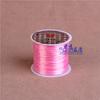 Compra 5 lleva 5DIY cordón elástico plano de seda, cuerda para abalorios, banda de goma, extensión de cabello, cordón de cristal para pulsera, envío