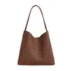 Bolso Cubo Tejido de Moda para Mujer, Bolso Tote Retro de Gama Alta Nuevo, Bolso de Hombro de Gran Capacidad para el Trabajo