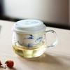 Taza de té de vidrio de silicio Gaopeng, taza de agua, taza de té con tapa y filtro, taza al por mayor