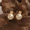 Brincos de Pérola com Pino de Prata S925 Novo Estilo 2026 Versátil de Luxo Leve Brincos de Alta Qualidade Simples Modernos Elegantes