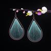 Aretes Turquesa Bohemios Europeos y Americanos Retro Búho Geométricos Atrapasueños Pluma Borla Aretes Mujeres