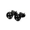 Pendientes redondos populares transfronterizos, ear cuffs de barra, tachuelas cuadradas, ear cuffs de acero inoxidable para hombre, pendientes de piercing negros